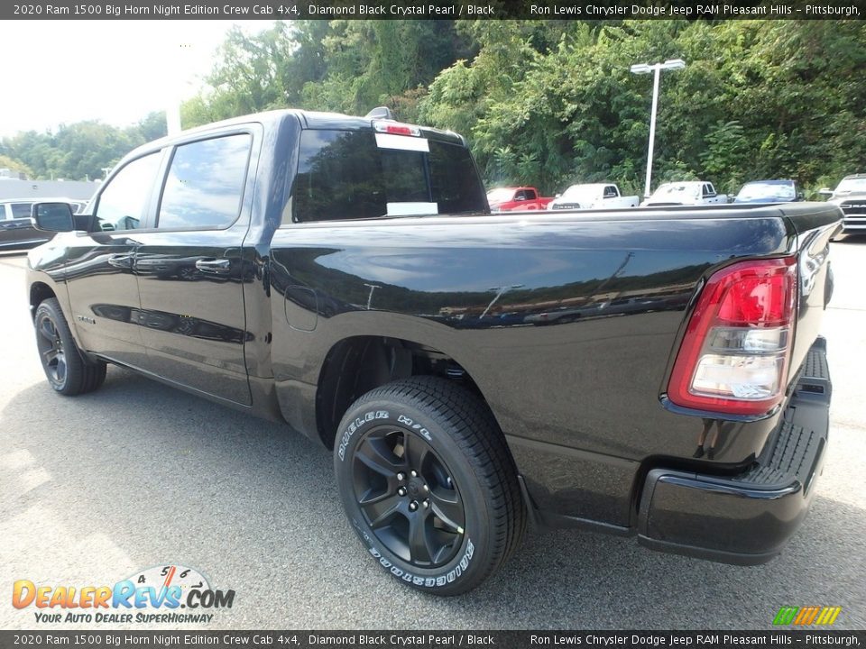 2020 Ram 1500 Big Horn Night Edition Crew Cab 4x4 Diamond Black Crystal Pearl / Black Photo #3