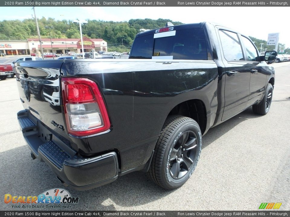 2020 Ram 1500 Big Horn Night Edition Crew Cab 4x4 Diamond Black Crystal Pearl / Black Photo #6