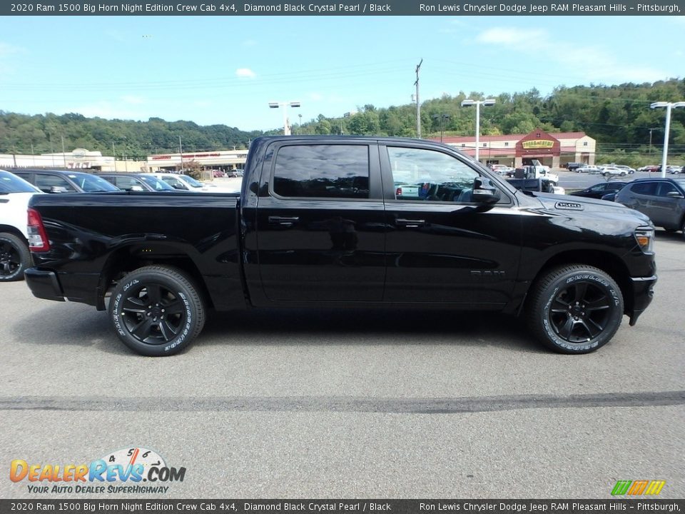 2020 Ram 1500 Big Horn Night Edition Crew Cab 4x4 Diamond Black Crystal Pearl / Black Photo #7