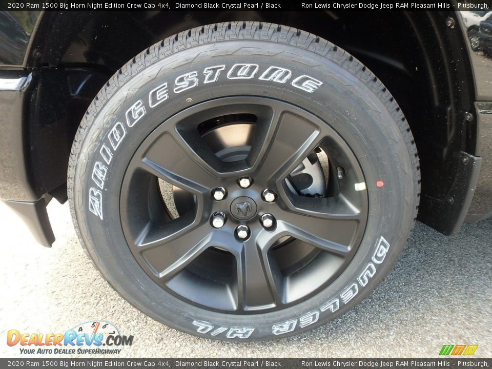 2020 Ram 1500 Big Horn Night Edition Crew Cab 4x4 Diamond Black Crystal Pearl / Black Photo #10