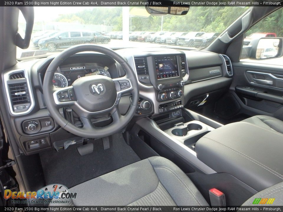 2020 Ram 1500 Big Horn Night Edition Crew Cab 4x4 Diamond Black Crystal Pearl / Black Photo #13