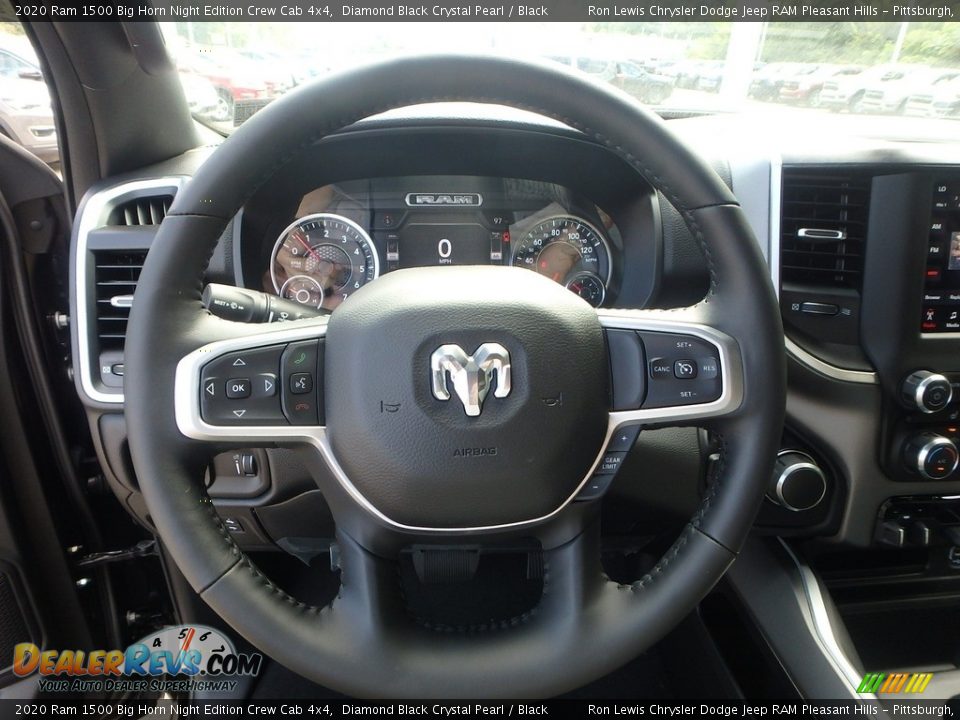 2020 Ram 1500 Big Horn Night Edition Crew Cab 4x4 Diamond Black Crystal Pearl / Black Photo #18