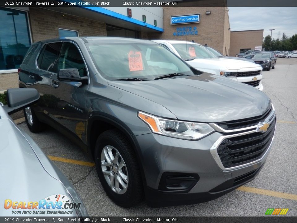 2019 Chevrolet Traverse LS Satin Steel Metallic / Jet Black Photo #3