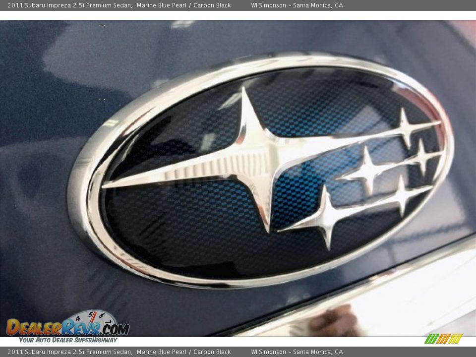 2011 Subaru Impreza 2.5i Premium Sedan Marine Blue Pearl / Carbon Black Photo #7
