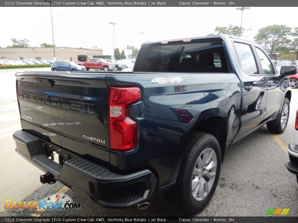 2019 Chevrolet Silverado 1500 Custom Crew Cab 4WD Northsky Blue Metallic / Jet Black Photo #4