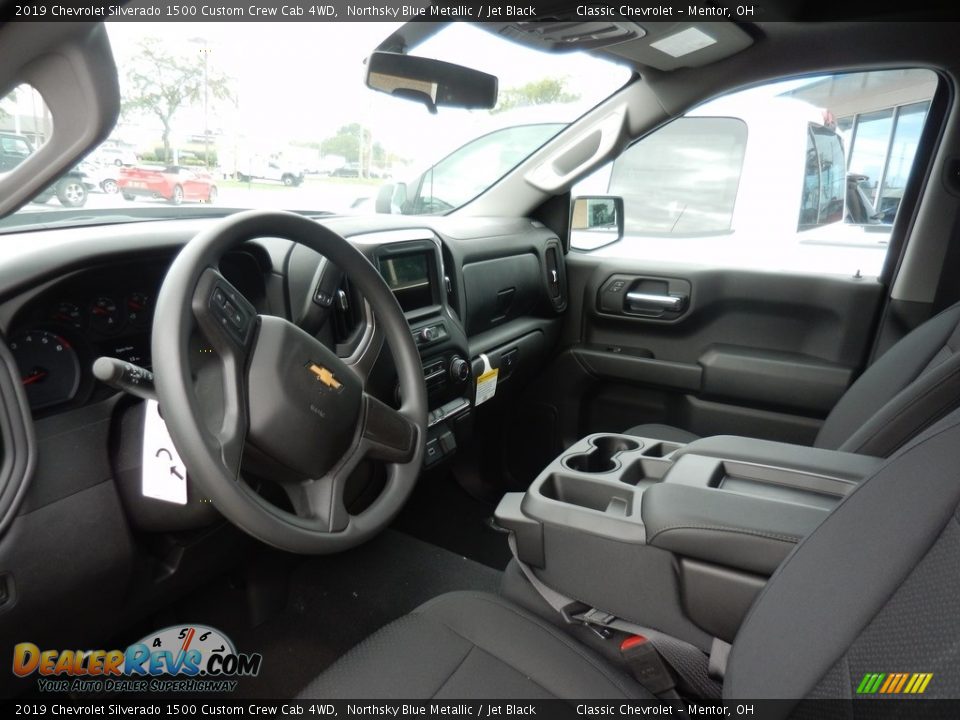 2019 Chevrolet Silverado 1500 Custom Crew Cab 4WD Northsky Blue Metallic / Jet Black Photo #7