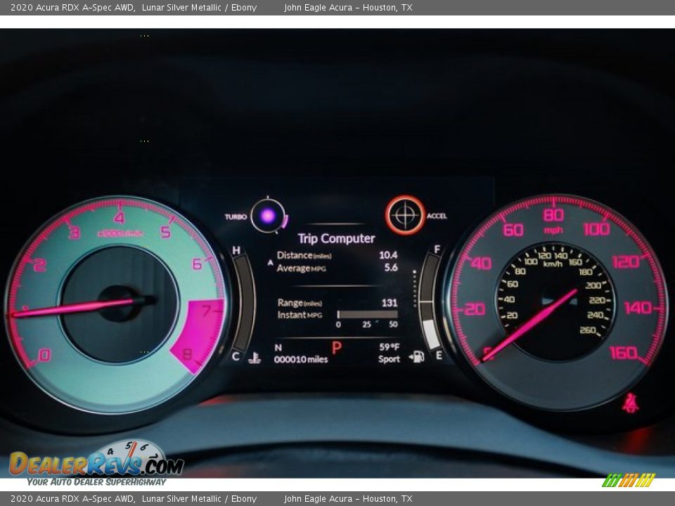 2020 Acura RDX A-Spec AWD Lunar Silver Metallic / Ebony Photo #32