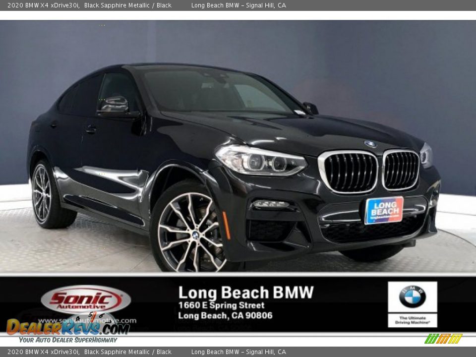 2020 BMW X4 xDrive30i Black Sapphire Metallic / Black Photo #1