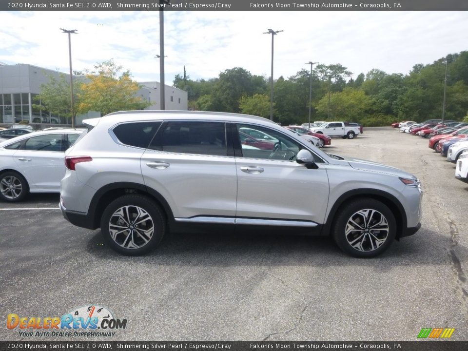 2020 Hyundai Santa Fe SEL 2.0 AWD Shimmering Silver Pearl / Espresso/Gray Photo #1