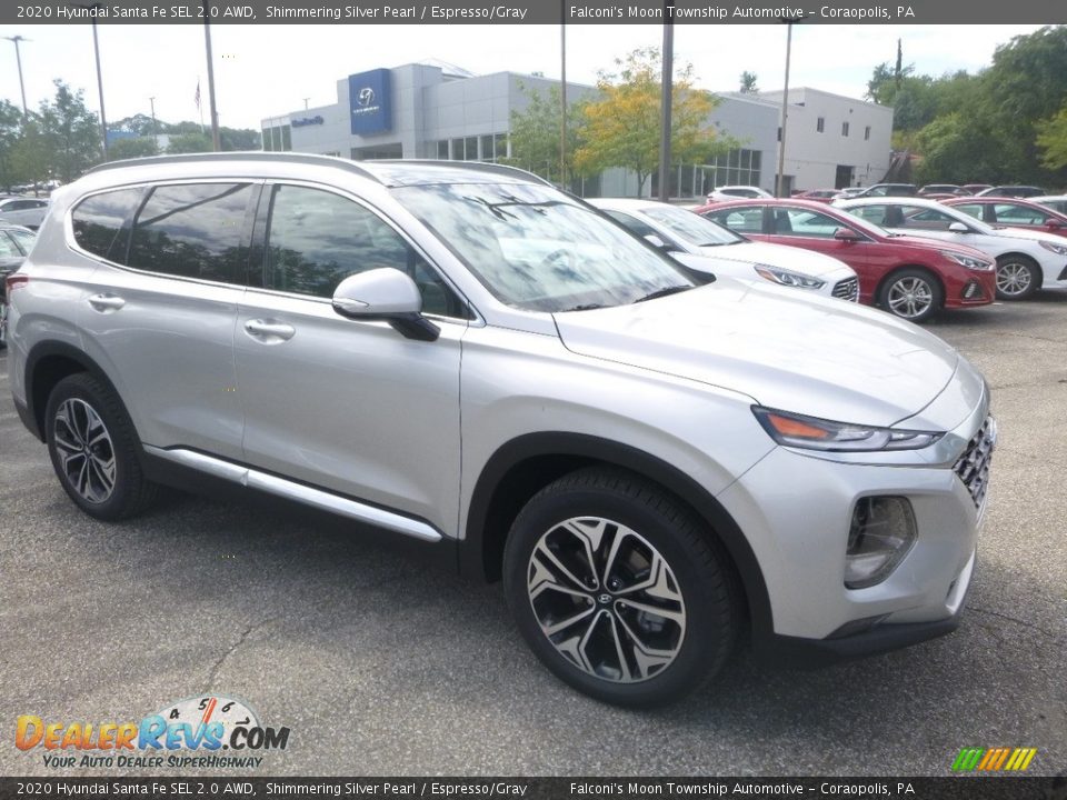 Front 3/4 View of 2020 Hyundai Santa Fe SEL 2.0 AWD Photo #3