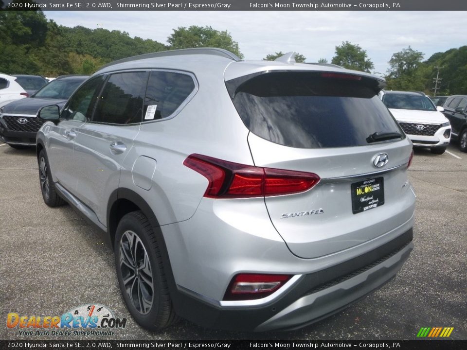 2020 Hyundai Santa Fe SEL 2.0 AWD Shimmering Silver Pearl / Espresso/Gray Photo #6