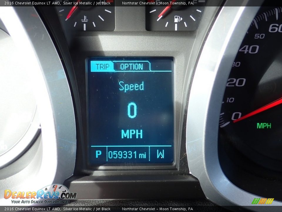 2016 Chevrolet Equinox LT AWD Silver Ice Metallic / Jet Black Photo #29