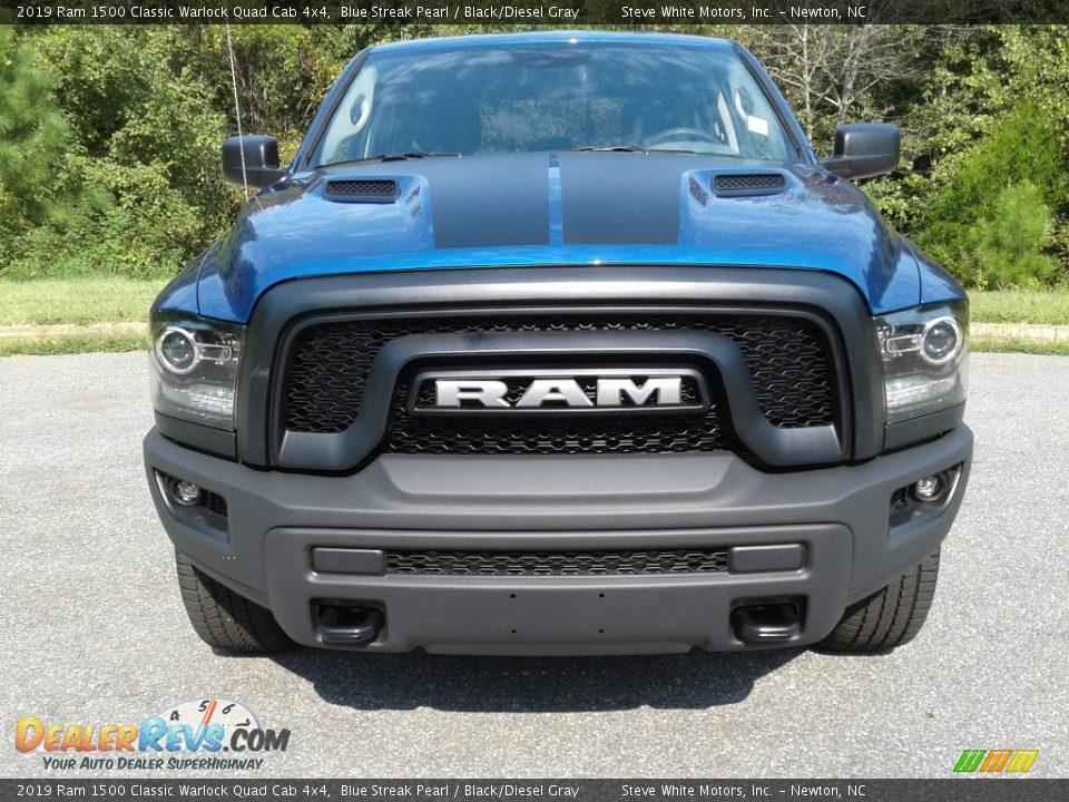 2019 Ram 1500 Classic Warlock Quad Cab 4x4 Blue Streak Pearl / Black/Diesel Gray Photo #3