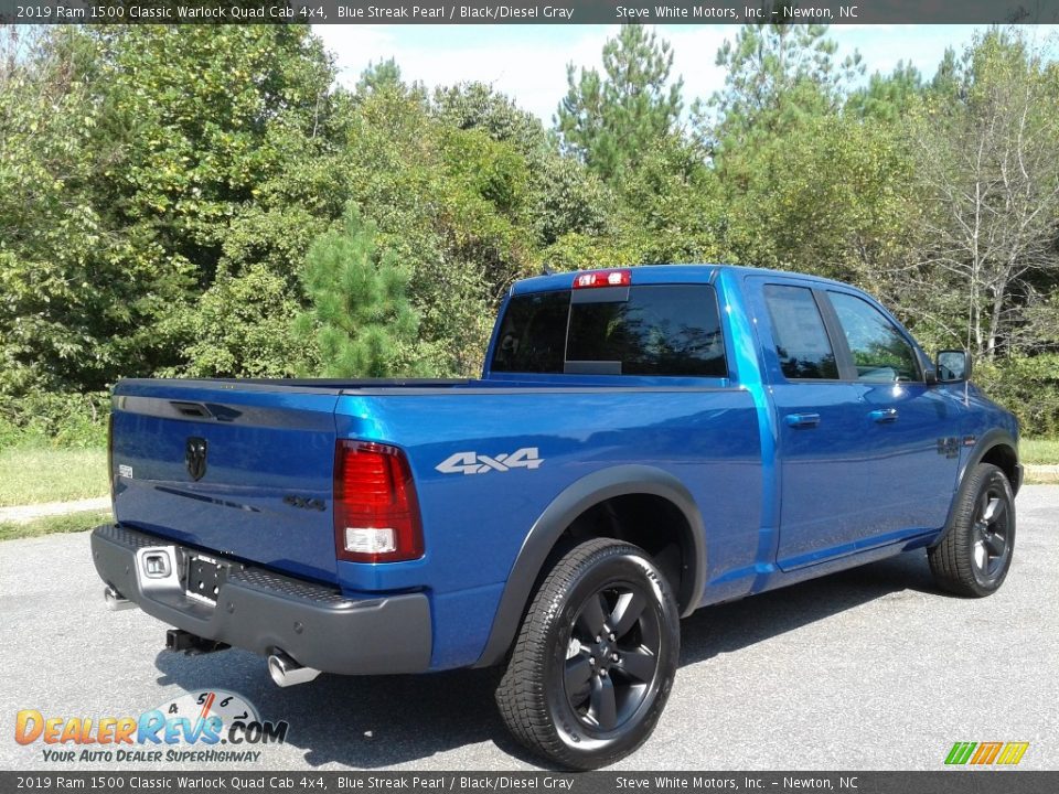 2019 Ram 1500 Classic Warlock Quad Cab 4x4 Blue Streak Pearl / Black/Diesel Gray Photo #6