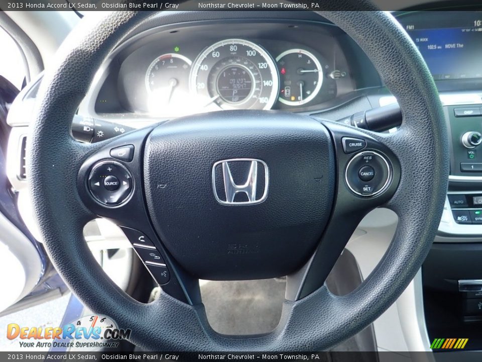 2013 Honda Accord LX Sedan Obsidian Blue Pearl / Gray Photo #26
