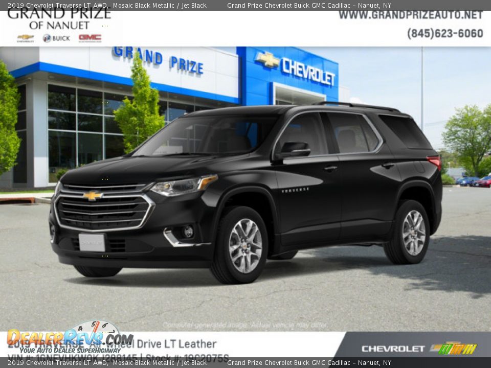 2019 Chevrolet Traverse LT AWD Mosaic Black Metallic / Jet Black Photo #2