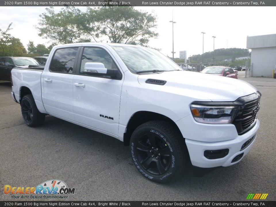 2020 Ram 1500 Big Horn Night Edition Crew Cab 4x4 Bright White / Black Photo #7