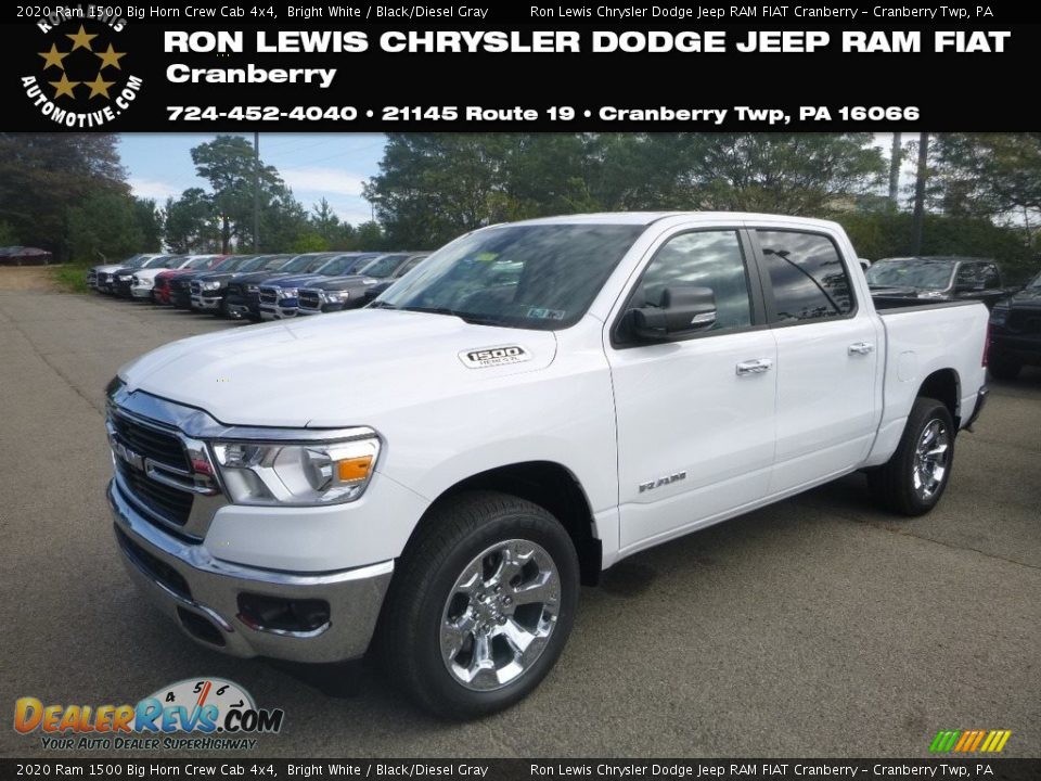 2020 Ram 1500 Big Horn Crew Cab 4x4 Bright White / Black/Diesel Gray Photo #1