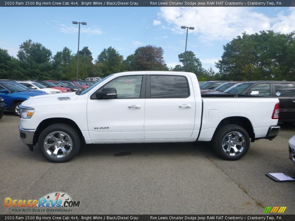 2020 Ram 1500 Big Horn Crew Cab 4x4 Bright White / Black/Diesel Gray Photo #2