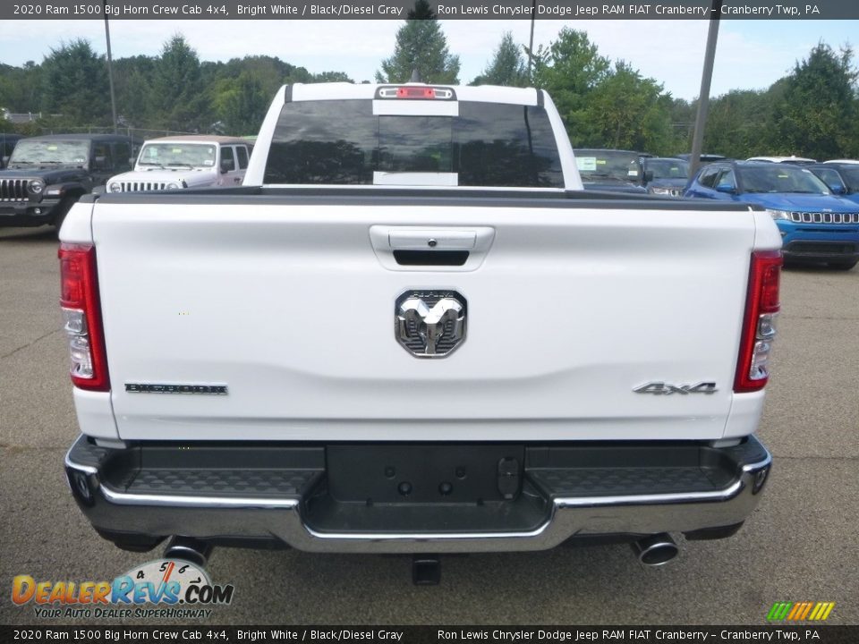 2020 Ram 1500 Big Horn Crew Cab 4x4 Bright White / Black/Diesel Gray Photo #4