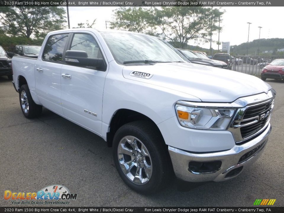2020 Ram 1500 Big Horn Crew Cab 4x4 Bright White / Black/Diesel Gray Photo #7