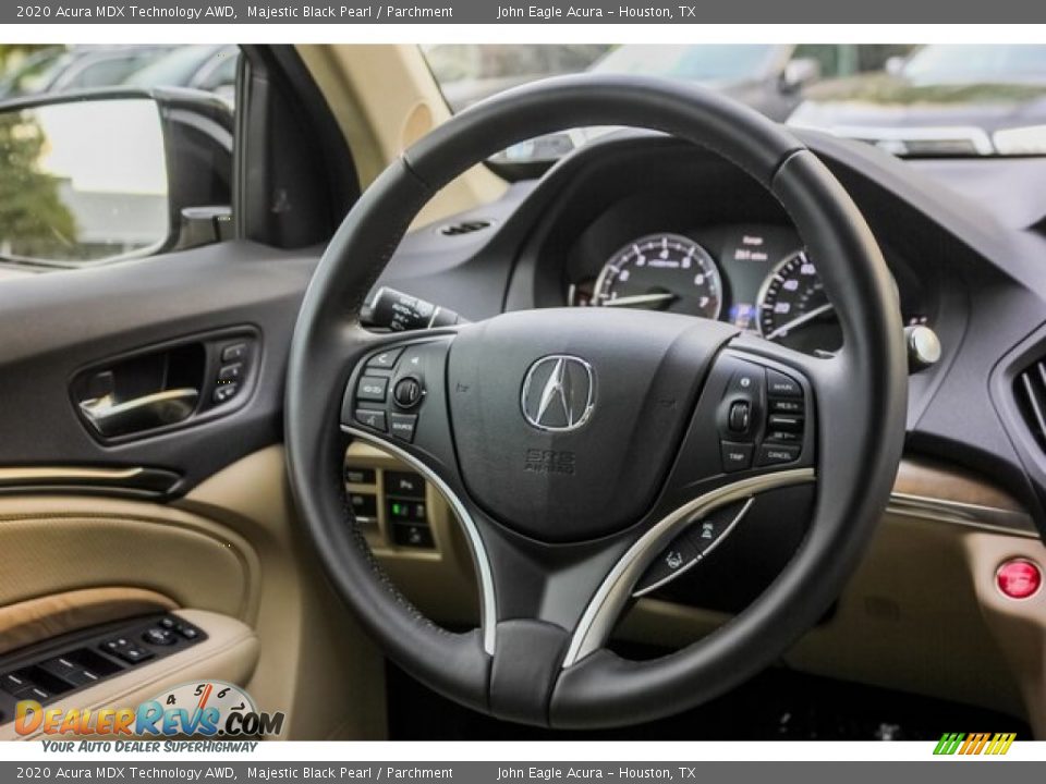 2020 Acura MDX Technology AWD Majestic Black Pearl / Parchment Photo #28