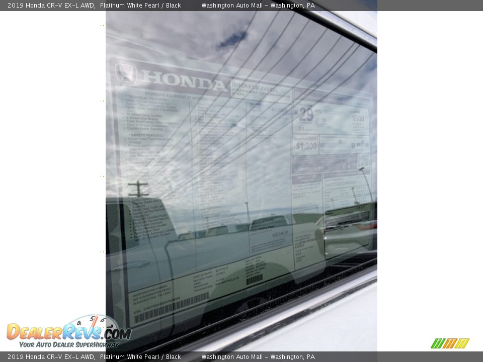 2019 Honda CR-V EX-L AWD Platinum White Pearl / Black Photo #15