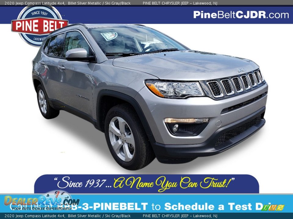 2020 Jeep Compass Latitude 4x4 Billet Silver Metallic / Ski Gray/Black Photo #1