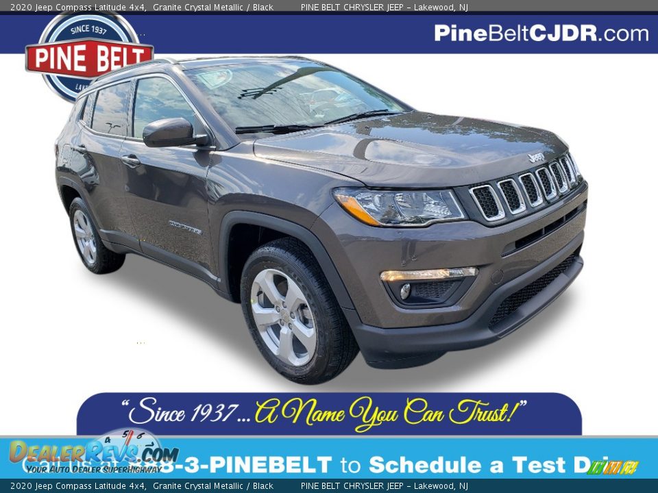 2020 Jeep Compass Latitude 4x4 Granite Crystal Metallic / Black Photo #1
