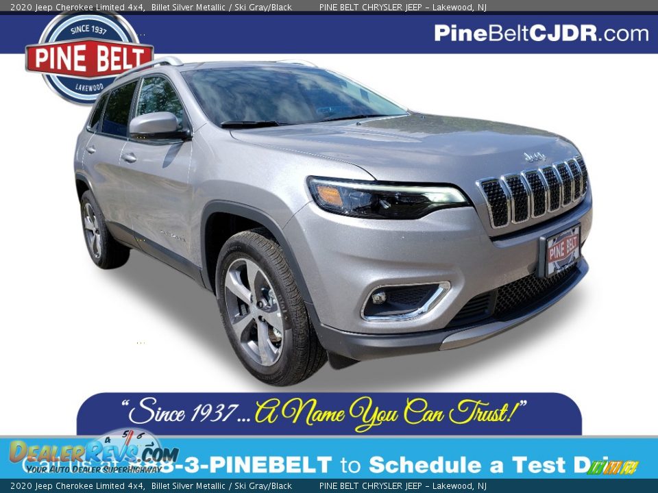 2020 Jeep Cherokee Limited 4x4 Billet Silver Metallic / Ski Gray/Black Photo #1