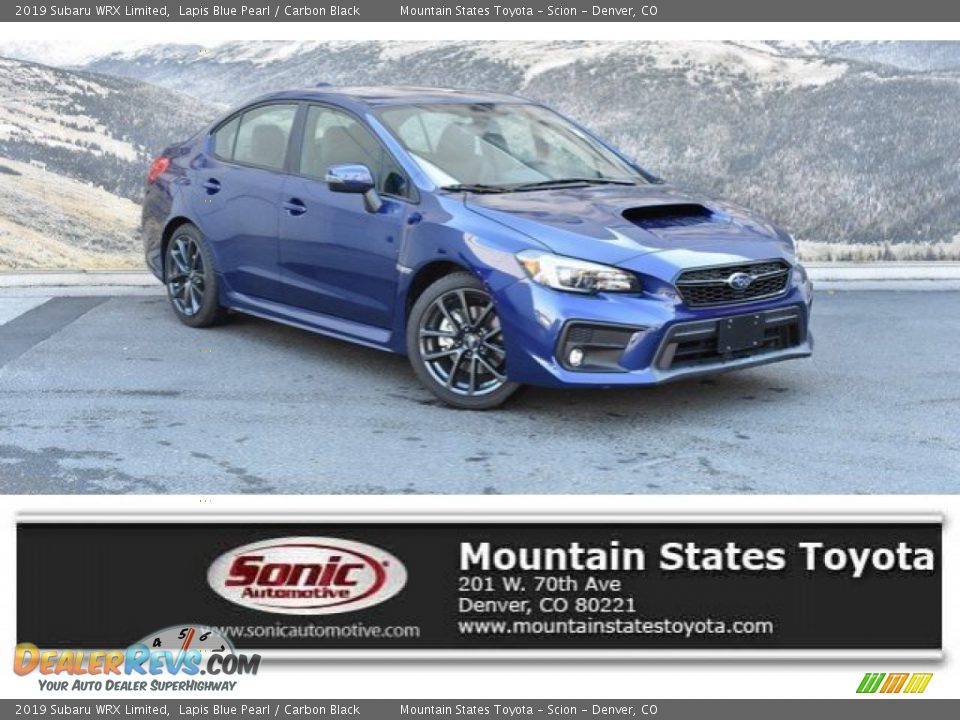 2019 Subaru WRX Limited Lapis Blue Pearl / Carbon Black Photo #1