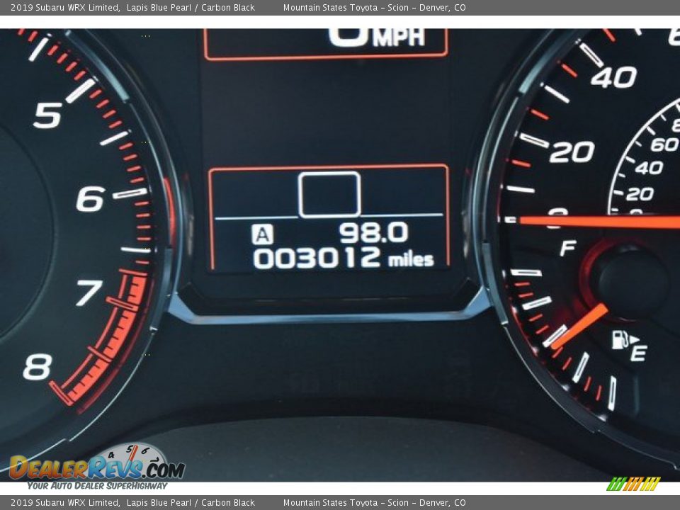 2019 Subaru WRX Limited Lapis Blue Pearl / Carbon Black Photo #12