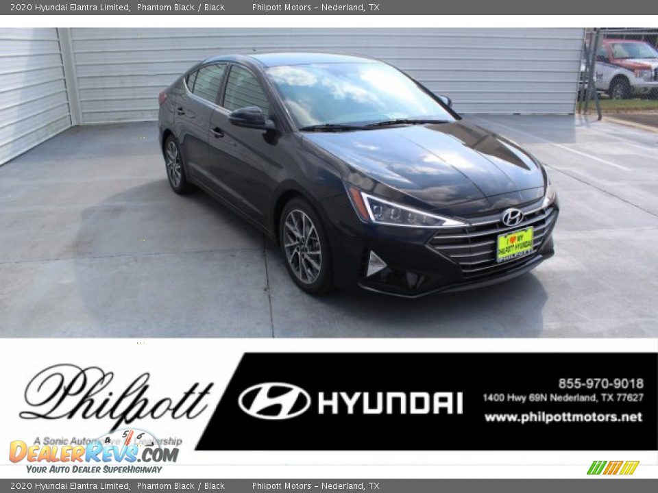 2020 Hyundai Elantra Limited Phantom Black / Black Photo #1