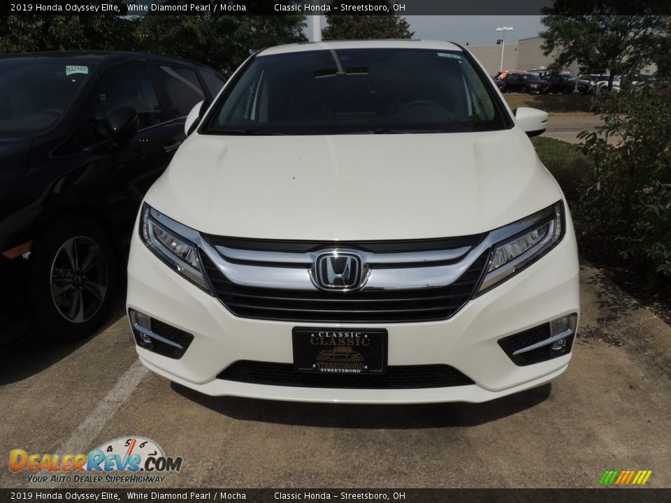 2019 Honda Odyssey Elite White Diamond Pearl / Mocha Photo #2