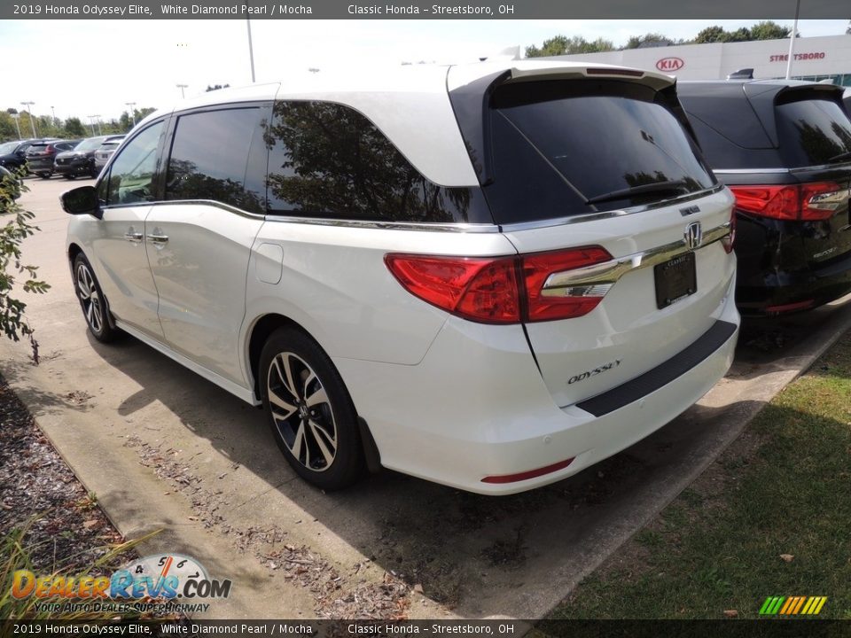 2019 Honda Odyssey Elite White Diamond Pearl / Mocha Photo #6