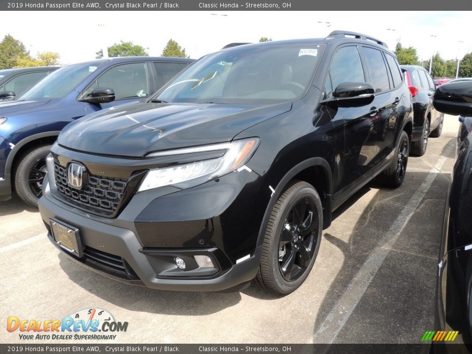 2019 Honda Passport Elite AWD Crystal Black Pearl / Black Photo #1