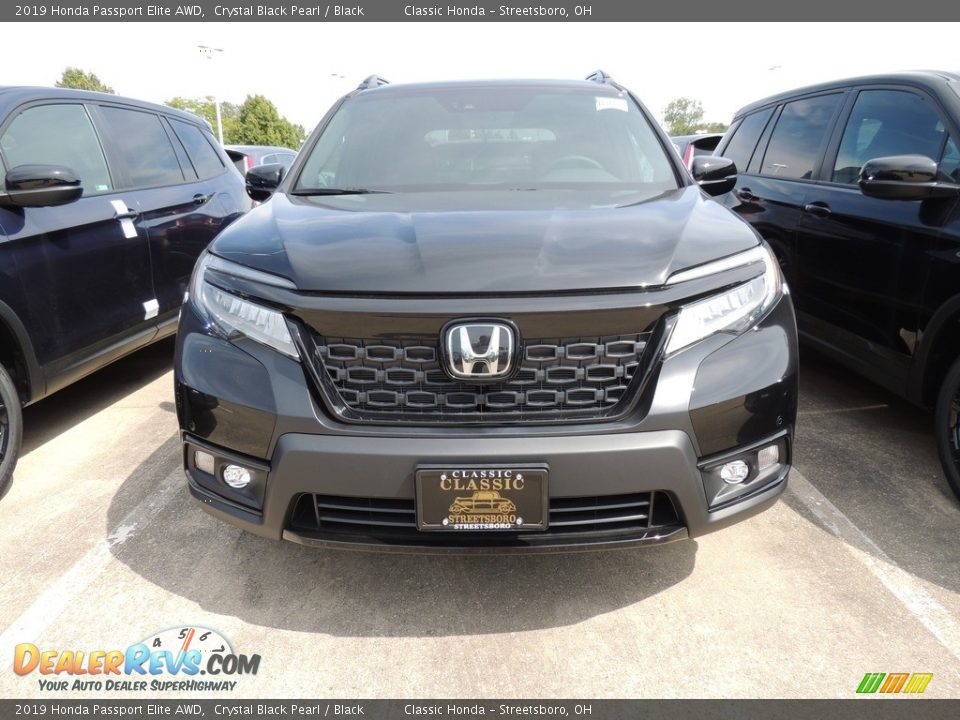 2019 Honda Passport Elite AWD Crystal Black Pearl / Black Photo #2