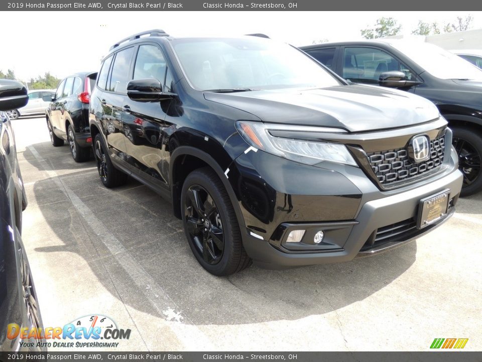 2019 Honda Passport Elite AWD Crystal Black Pearl / Black Photo #3