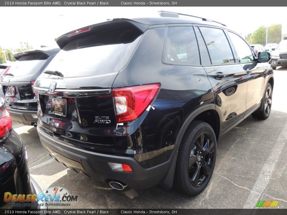 2019 Honda Passport Elite AWD Crystal Black Pearl / Black Photo #4