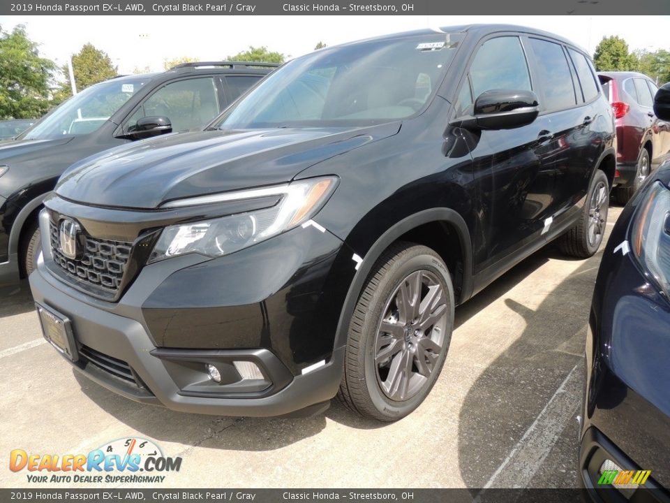 2019 Honda Passport EX-L AWD Crystal Black Pearl / Gray Photo #1