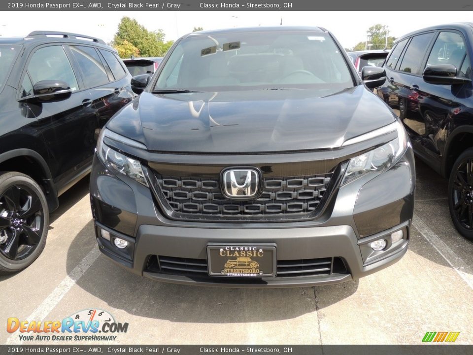 2019 Honda Passport EX-L AWD Crystal Black Pearl / Gray Photo #2