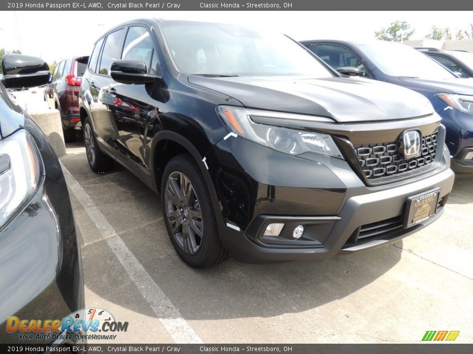 2019 Honda Passport EX-L AWD Crystal Black Pearl / Gray Photo #3