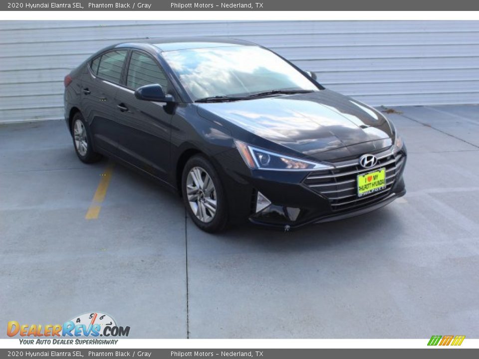 2020 Hyundai Elantra SEL Phantom Black / Gray Photo #2