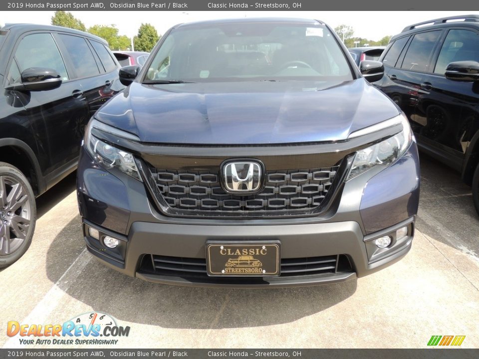 2019 Honda Passport Sport AWD Obsidian Blue Pearl / Black Photo #2