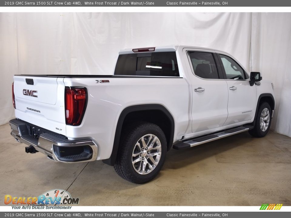 2019 GMC Sierra 1500 SLT Crew Cab 4WD White Frost Tricoat / Dark Walnut/­Slate Photo #2