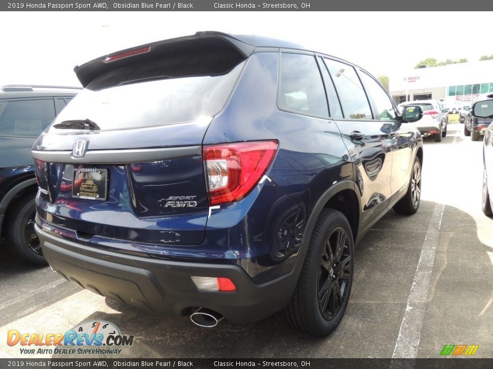 2019 Honda Passport Sport AWD Obsidian Blue Pearl / Black Photo #4