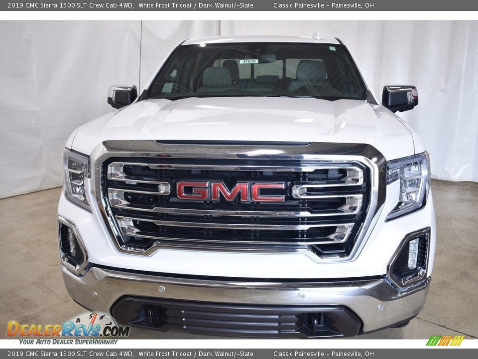 2019 GMC Sierra 1500 SLT Crew Cab 4WD White Frost Tricoat / Dark Walnut/­Slate Photo #4