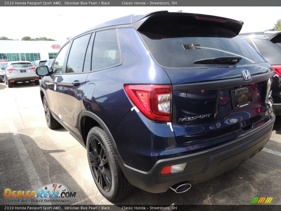 2019 Honda Passport Sport AWD Obsidian Blue Pearl / Black Photo #5