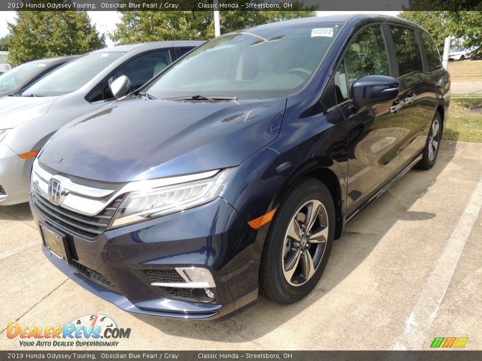 2019 Honda Odyssey Touring Obsidian Blue Pearl / Gray Photo #1