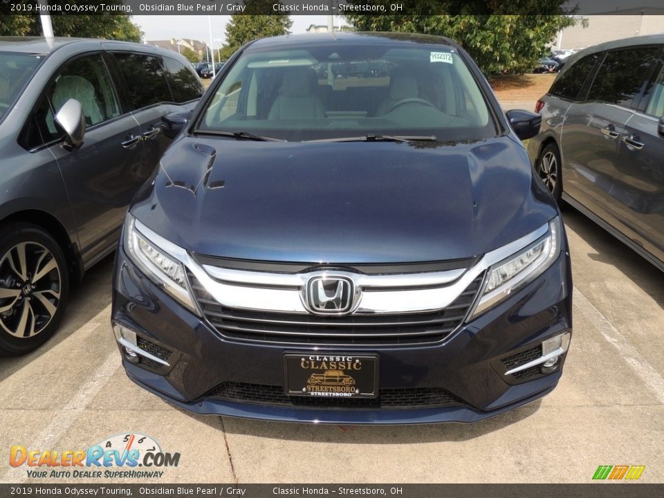 2019 Honda Odyssey Touring Obsidian Blue Pearl / Gray Photo #2